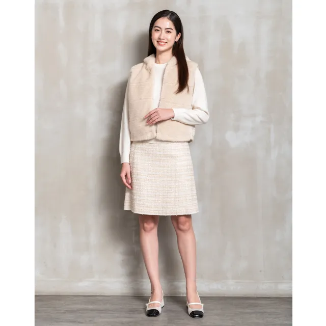 【perng yuh 芃諭名品】柔風輕拂 花紗 A字 短裙(2025 AW Collection|4C秋冬新品上市)