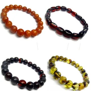 【小樂珠寶】搶購高品質琥珀蜜蠟5選1 手珠手鍊串TT75(老蜜蠟琥珀血珀 招財避邪人氣旺)
