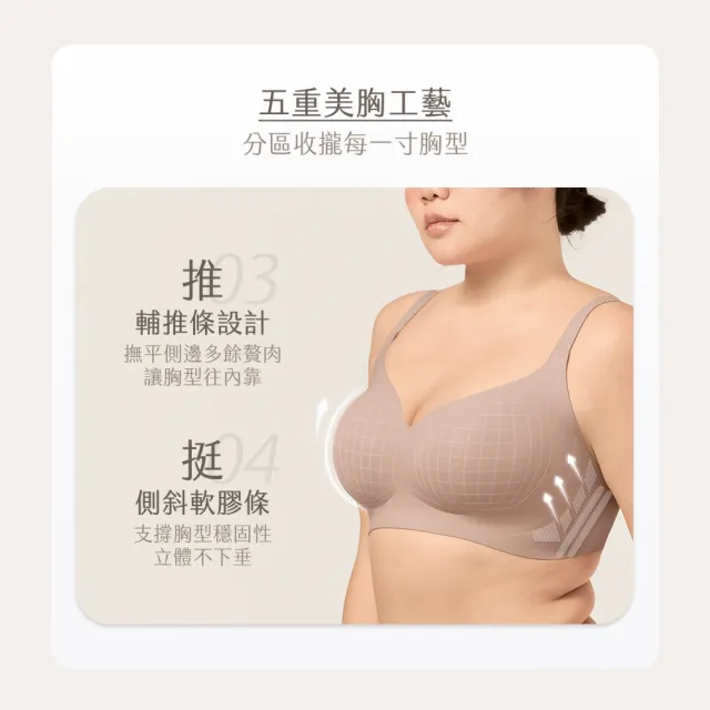 【MarCella 瑪榭】任選2件-加大版-深杯包覆-無痕無鋼圈內衣(無痕內衣/女內衣/大罩杯/豐滿/大胸/大尺碼)