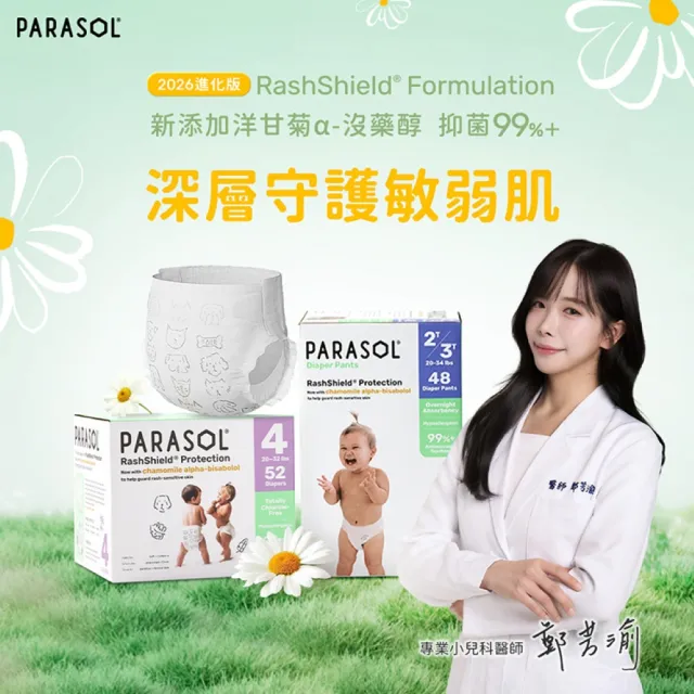 【PARASOL 總代理】進化版｜Clear+Dry 新科技水凝果凍褲 囤貨箱購2箱組 褲型尿布L-XXL(2包/箱)