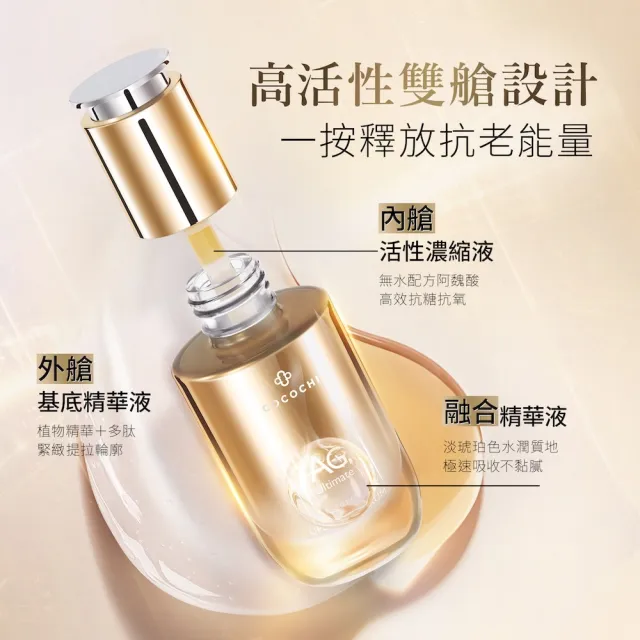 【cocochi】AG極緻奢養雙艙月太V緊緻精華(30mL)