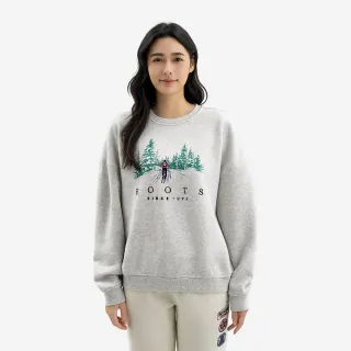 【Roots】Roots女裝- ALPINE GOODS LANDSCAPE 圓領上衣(白麻灰)