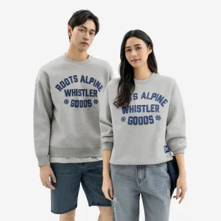 【Roots】Roots中性-NORTHERN PEAKS WHISTLER 圓領上衣(白麻灰)