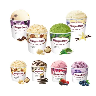 【哈根達斯_官方直營】冰淇淋 品脫4入組/迷你杯100ml 12入組 口味任選(效期請見規格處 即期良品特價)