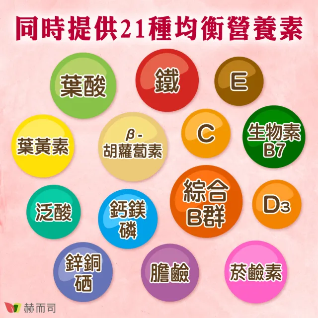 【赫而司】新元氣綜合錠升級版☆1罐(共60顆女性孕婦哺乳婦女適用含葉黃素葉酸鐵B群☆全素食維他命)