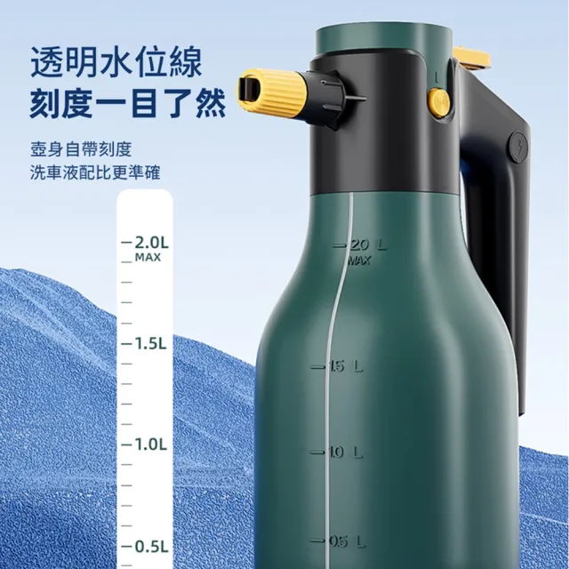 【SUiTU】電動高壓洗車泡沫壺 自動增壓灑水壺 多功能清潔噴水壺 澆花噴灑壺 2L
