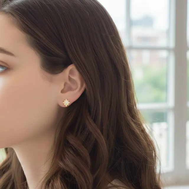 【Luster】38女王!培育鑽石 10分 D/VS 星芒 純銀 鑽石耳環-任選(培育鑽石X2總重0.20克拉)