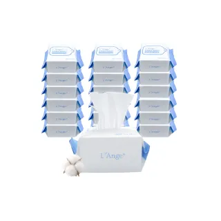 【L’Ange棉之境】乾濕兩用 純棉柔巾 100抽 x18包(10x20cm)