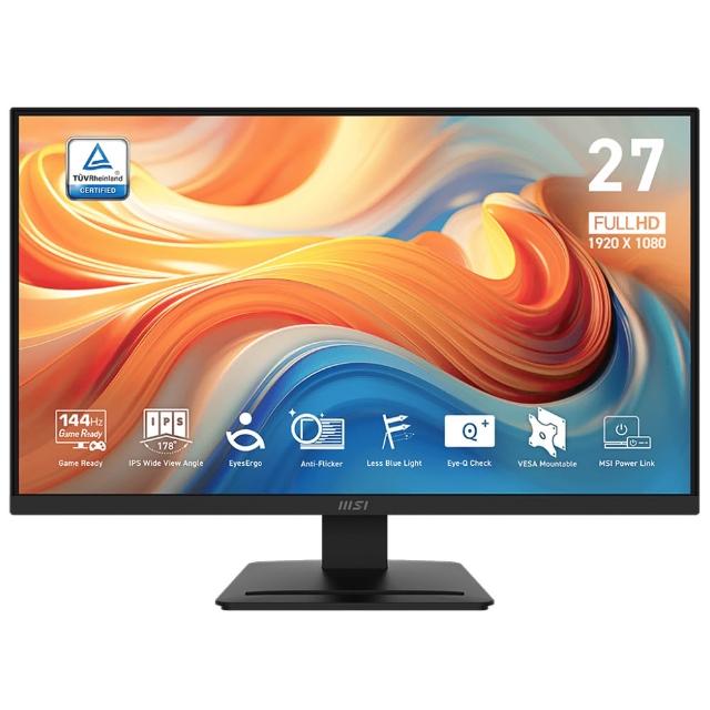 【MSI 微星】PRO MP273L E14 IPS FHD平面美型護眼螢幕(144Hz/HDMI/ D-Sub/防閃爍)