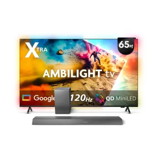 【Philips 飛利浦】65型4K QD Mini LED 120Hz Google TV 智慧顯示器(65PML9109)