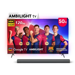 【Philips 飛利浦】50吋4K 120hz Google TV智慧聯網液晶顯示器(50PUH8808)