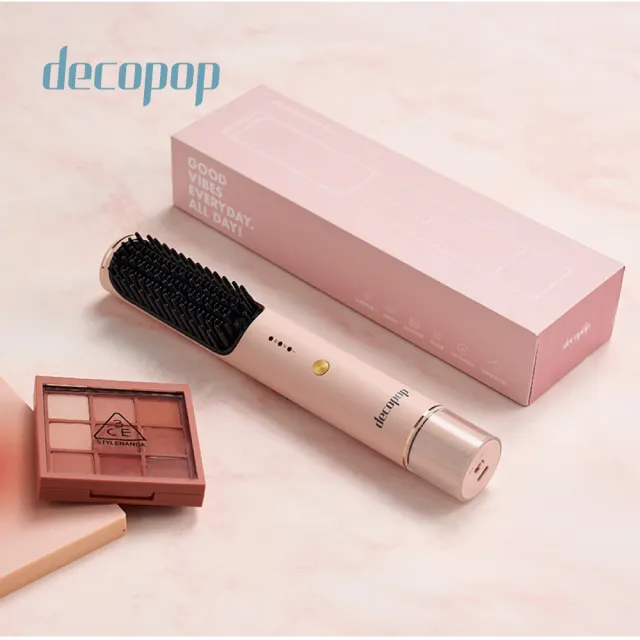【decopop】負離子燙髮梳 DP-259(直髮梳/捲髮棒/造型器)