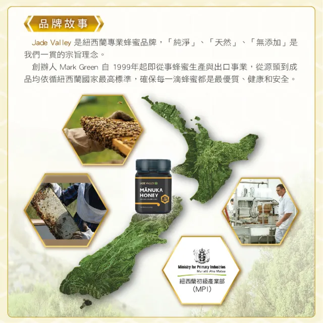 【Jade Valley】紐西蘭UMF15+麥蘆卡蜂蜜 250g(2入組)