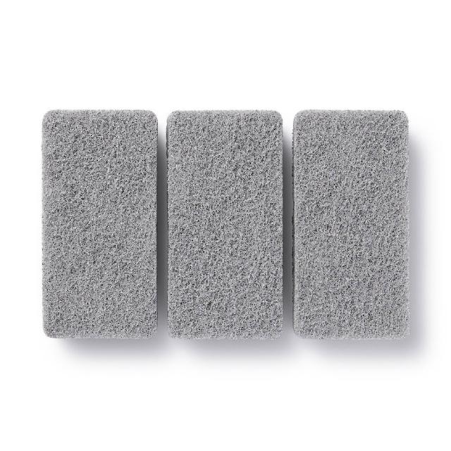 【MUJI 無印良品】聚氨酯三層海綿/3入 約寬6*深12*高3.5cm(白/灰)