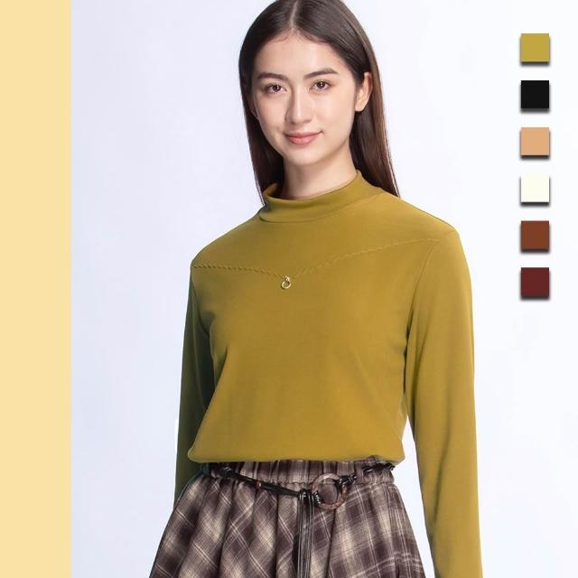 【Just Wear 佳葳】素雅鑽飾磨毛上衣 5色(女上衣/女上著/多色/素色/內搭/百搭/保暖/長袖)
