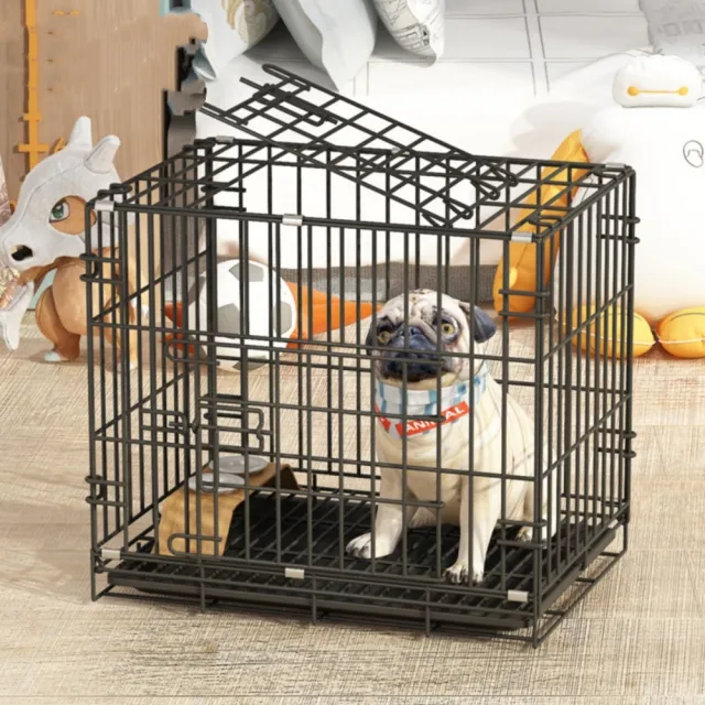【佳美多】貓籠 中小型犬 加粗鐵籠 大型狗籠 折疊籠 狗屋貓別墅 寵物窩(烤漆 折疊 雙門 金屬)