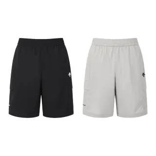 【DESCENTE】迪桑特 男士 工裝多口袋運動短褲(米色/黑色)