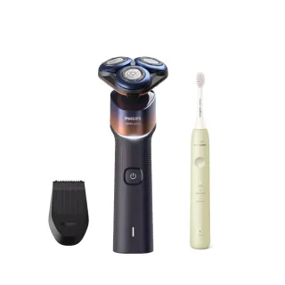 【Philips 飛利浦】X5012 全新X系列電動刮鬍刀+HX2411音波牙刷(momo獨家組)