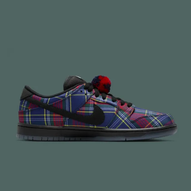 【NIKE 耐吉】休閒鞋 Nardwuar x Nike Dunk Low SB Tam O Shanter Hat 蘇格蘭格紋 黑 男鞋 II1493-600