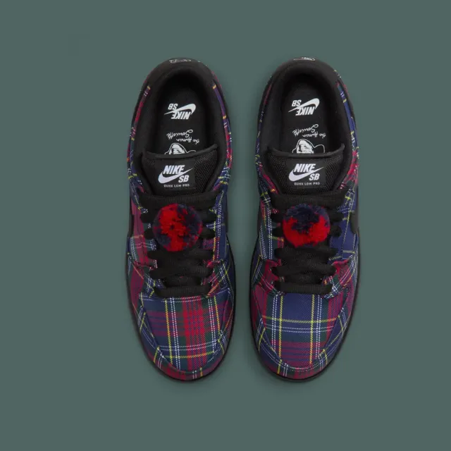 【NIKE 耐吉】休閒鞋 Nardwuar x Nike Dunk Low SB Tam O Shanter Hat 蘇格蘭格紋 黑 男鞋 II1493-600