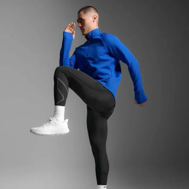 【2XU】M Ignition Hyper-Haptic 1/4 Zip 男士 保暖防護1/4拉鍊長袖機能上衣(藍)