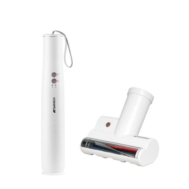 【SANSUI 山水】輕淨吸迷你無線吸塵器+塵蹣刷組(SVC-DD1/SVC-L175/SVC-PP3)