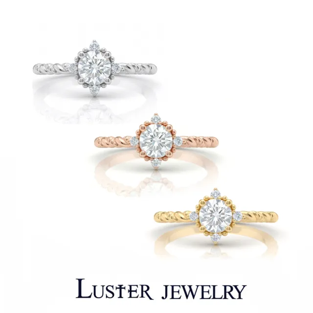 【Luster】38女王!培育鑽石 50分 D/VS 纏繞 鑽石戒指-任選(50分培育鑽石戒指婚戒)