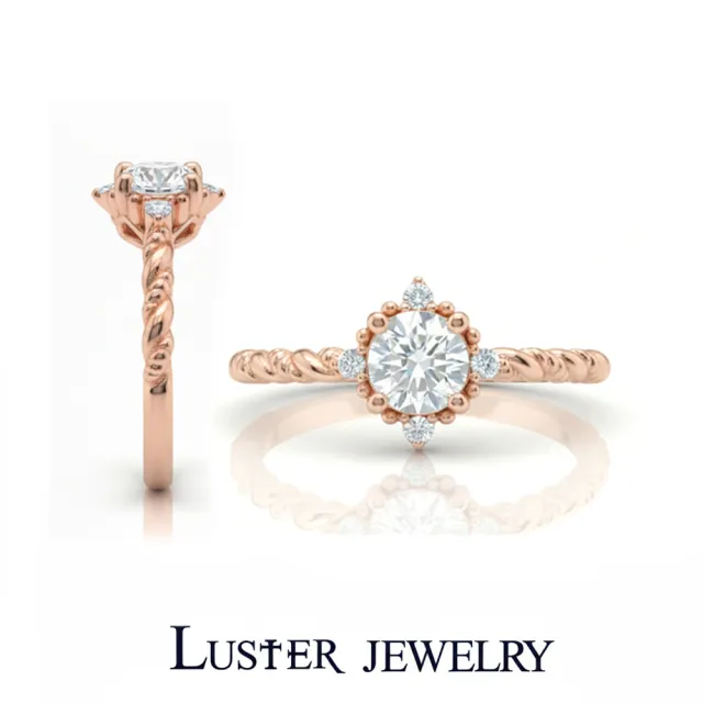 【Luster】38女王!培育鑽石 50分 D/VS 纏繞 鑽石戒指-任選(50分培育鑽石戒指婚戒)