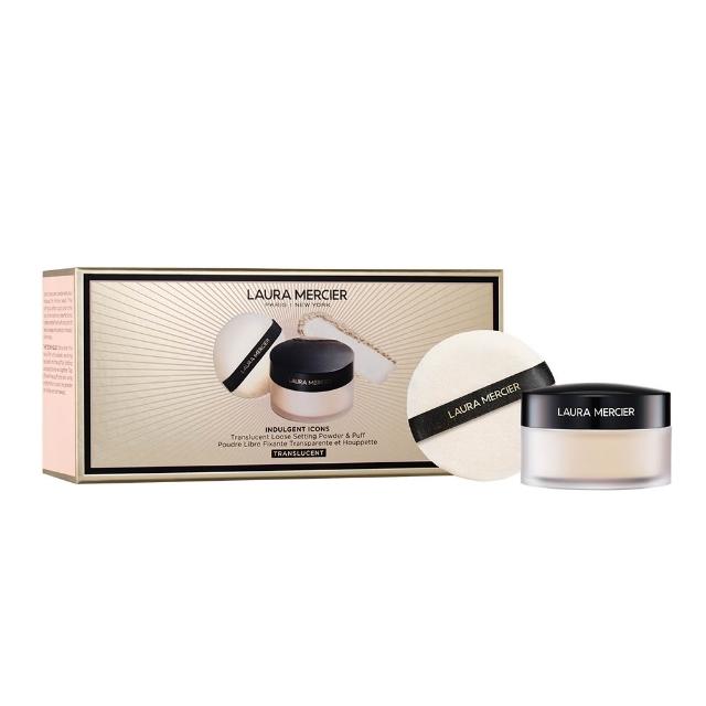 【LAURA MERCIER 蘿拉蜜思】煥顏透明蜜粉組(冠軍蜜粉/定妝/控油/持妝/送禮)