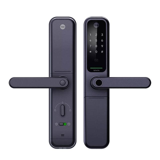 【Yale 耶魯】ByYou Pro APPLE認證 六合一 指紋卡片密碼鑰匙藍芽遠端 智能電子門鎖(原廠公司貨 含基本安裝)