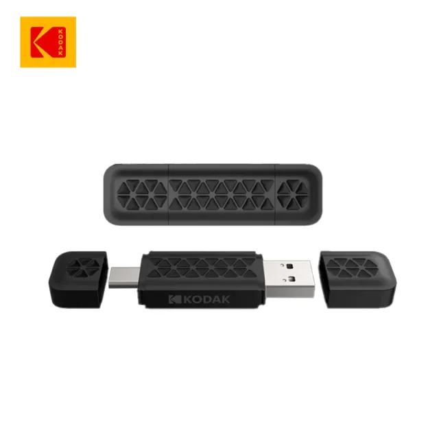 【Kodak 柯達】K143D USB-C 3.2 Gen1 OTG 高速雙模式隨身碟 256G(USB3.2/即插即用/廣泛兼容)