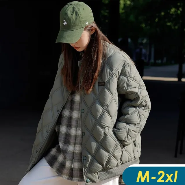 【CHACO】/現貨/女 日系菱格鋪棉長袖外套保暖夾克情侶服#2310(夾克 外套 菱格 情侶服 棉)