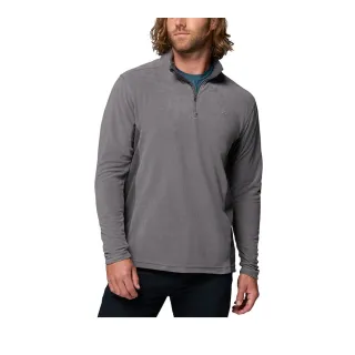 【Columbia 哥倫比亞】男款-半開襟刷毛長袖上衣-Klamath Range™-灰色(UAE65580GY/JF)