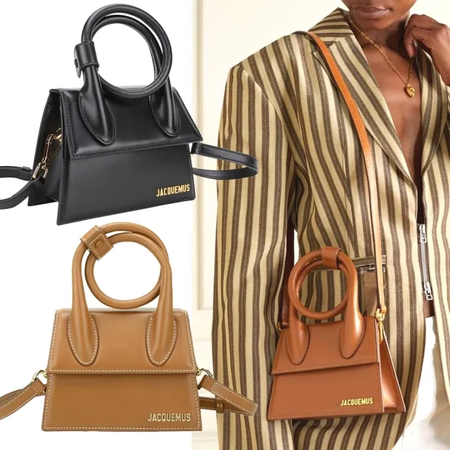 【JACQUEMUS】Chiquito 雙圈肩背 手提 斜背 三用包-2色可選(手提包 肩背包 斜背包)