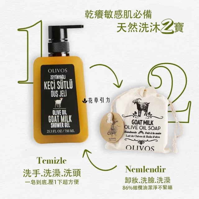 【Olivos 奧莉芙的橄欖】超高86%橄欖油含量液態皂任3入(土耳其冷壓初榨橄欖油/無防腐劑/無人工香精)