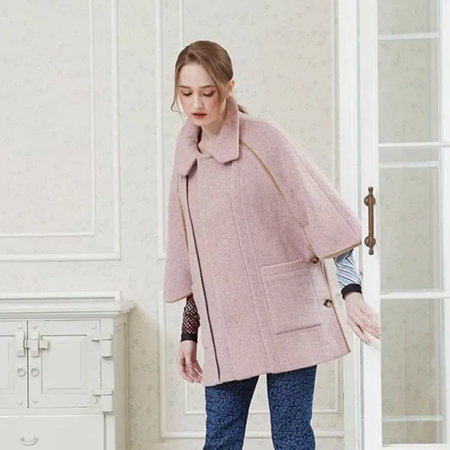 【ICHE 衣哲】Cop.Copine 法國羊毛斗篷剪裁外套(兩色)