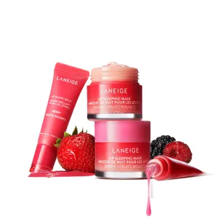 【蘭芝 官方直營】全日水潤護唇組(LANEIGE 睡美人晚安唇膜20g+果凍水光潤唇膏10g  聖誕禮物)