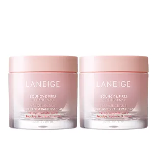【蘭芝 官方直營】粉澎潤睡美人晚安面膜 60ml 雙入組(LANEIGE 晚安凍膜 緊緻 撫紋 膠原蛋白)