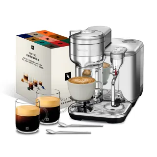 【Nespresso】臻選厚萃Vertuo Creatista膠囊咖啡機_不鏽鋼金屬色 全自動咖啡機(完美饗宴100顆迎新會員組)