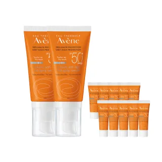 【Avene 雅漾官方直營】緊緻抗老防曬液50ml_2入(SPF50)(防曬/防曬乳)