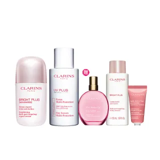【CLARINS 克蘭詩】氧氣亮白光感精華50ml+輕呼吸全效UV隔離露30ml(全新美白精華 防曬 UV乳)