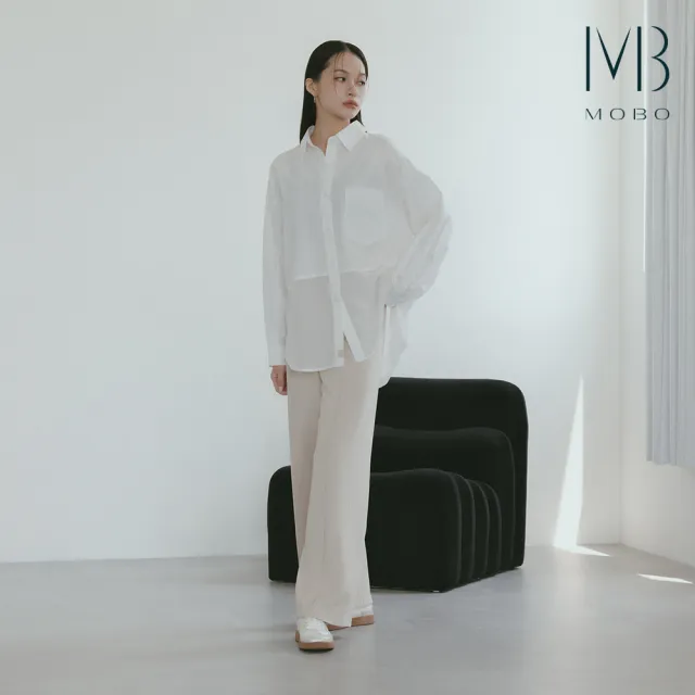 【MO-BO】極簡平滑舒適落地長腿褲