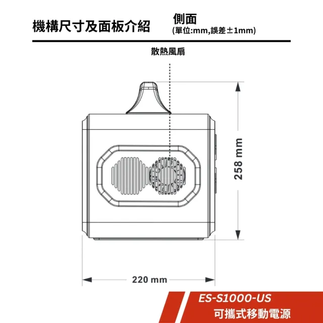 【MEAN WELL】ES-S1000-US(明緯 可攜式移動電源  露營 停電應急好幫手)