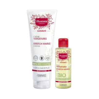 【Mustela 慕之恬廊】mo獨家★慕之孕 孕期油霜組(孕膚霜限量加大版250ml+孕膚油105ml)