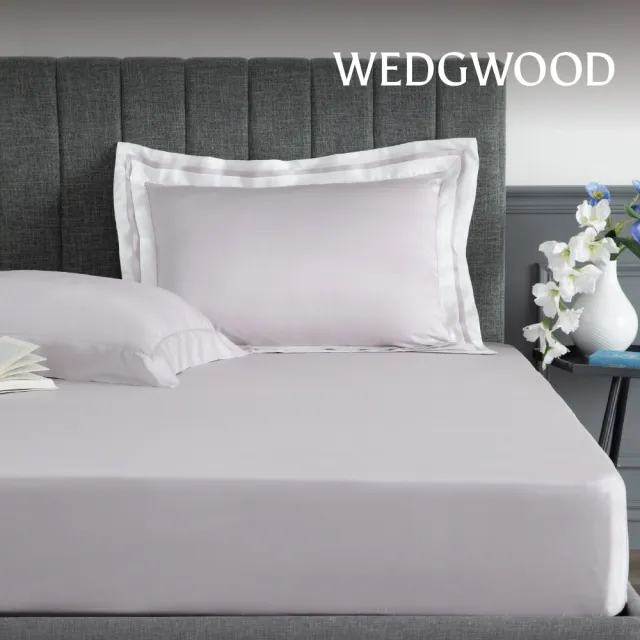 【WEDGWOOD】100%天絲簡約素色 床包枕套三件組(雙人任選｜80支350織)