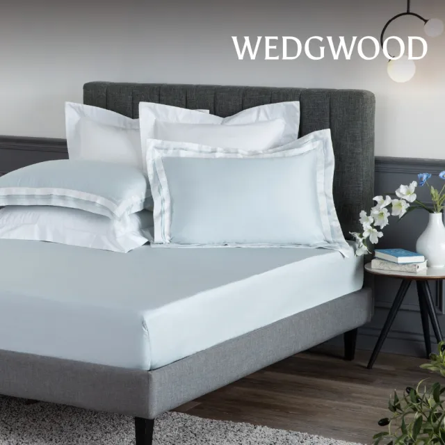 【WEDGWOOD】100%天絲簡約素色 床包枕套三件組(特大任選｜80支350織)
