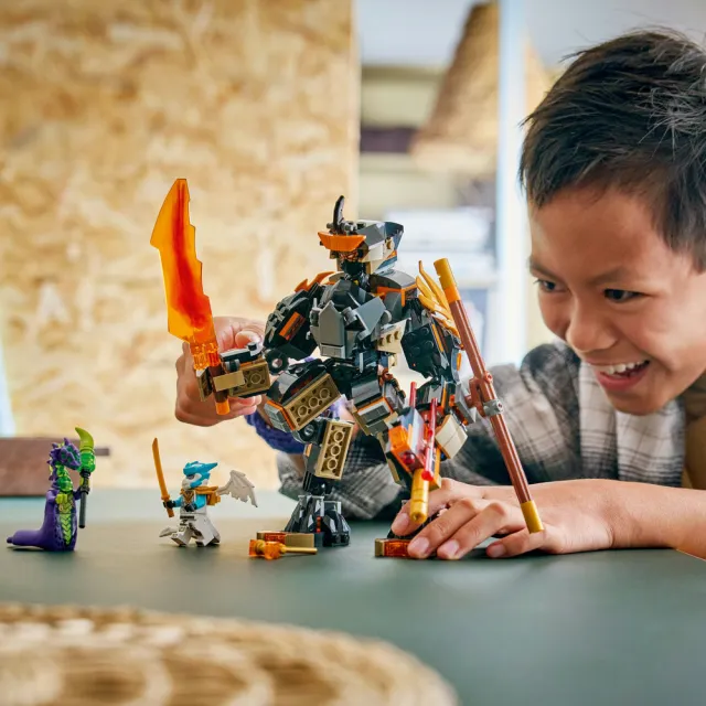 【LEGO 樂高】旋風忍者系列 71854 阿剛的任務機械人和龍形冰忍(機器人 忍者遊戲 積木 玩具)