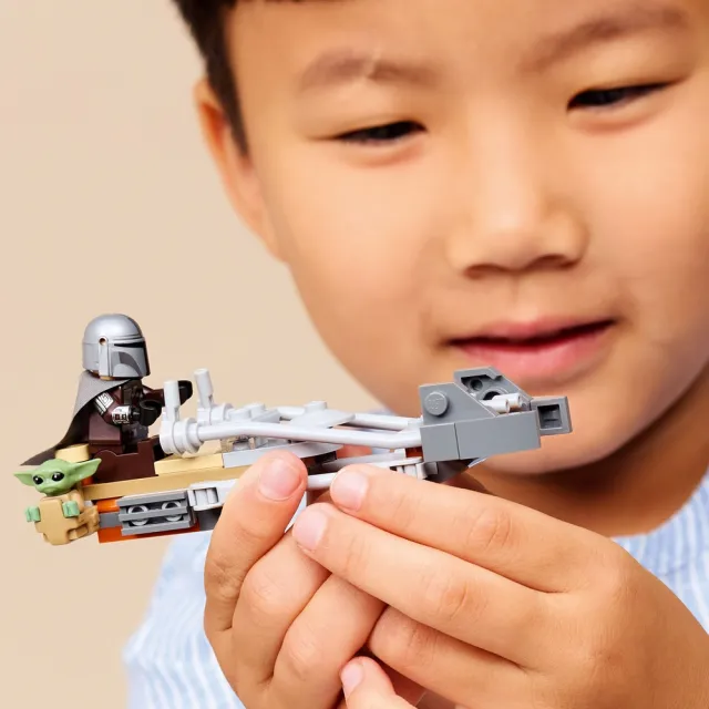 【LEGO 樂高】星際大戰系列 75436 曼達洛人和古古的飛行摩托車(摩托車玩具 星戰 積木 兒童玩具)