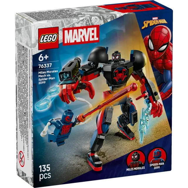 【LEGO 樂高】漫威超級英雄系列 76337 邁爾斯摩拉斯機甲大戰蜘蛛人 2099(機器人 Marvel 積木 兒童玩具)