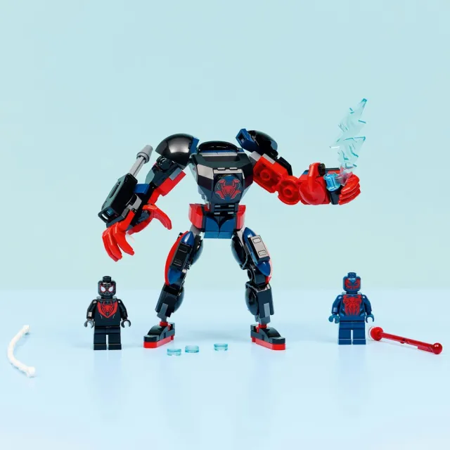 【LEGO 樂高】漫威超級英雄系列 76337 邁爾斯摩拉斯機甲大戰蜘蛛人 2099(機器人 Marvel 積木 兒童玩具)